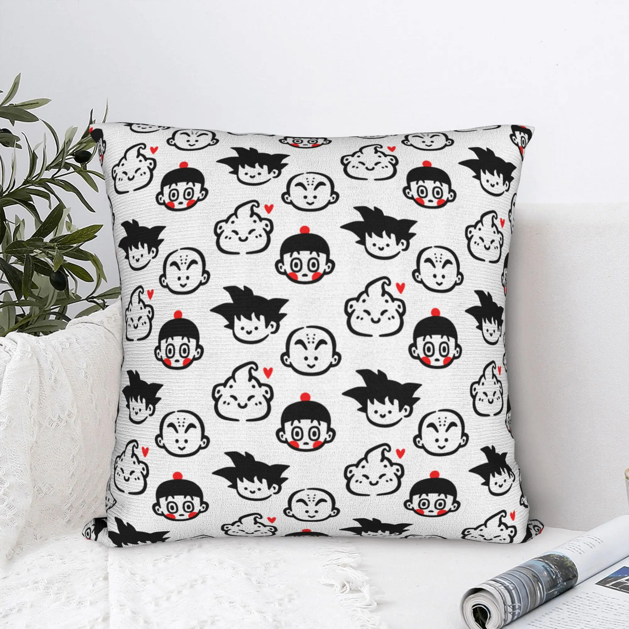 

DBZ Goku Square Pillow Case Polyester Throw Pillow Vegeta Fashion Pillowcase