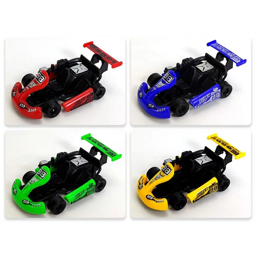 Kids Gift Vierwielige Pull Back Auto Automodel Kleurrijk Racing Model Kart Mini Cartoon Racewagen Speelgoed Kinderen