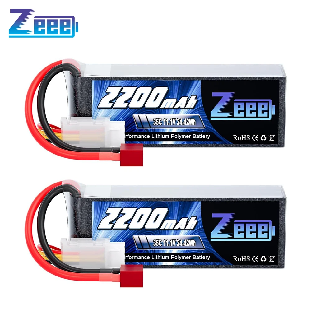 Zeee 3S LiPo Battery 2200mAh 11.1V 35C Softcase with T Plug for RC Cars DJI RC Quadcopter Aireplane Helicopter FPV Drones Parts