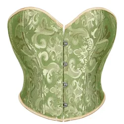 Mulheres steampunk espartilho bustier overbust lingerie sexy corsele rendas acima plus size brocado colheita topos colete feminino traje gótico