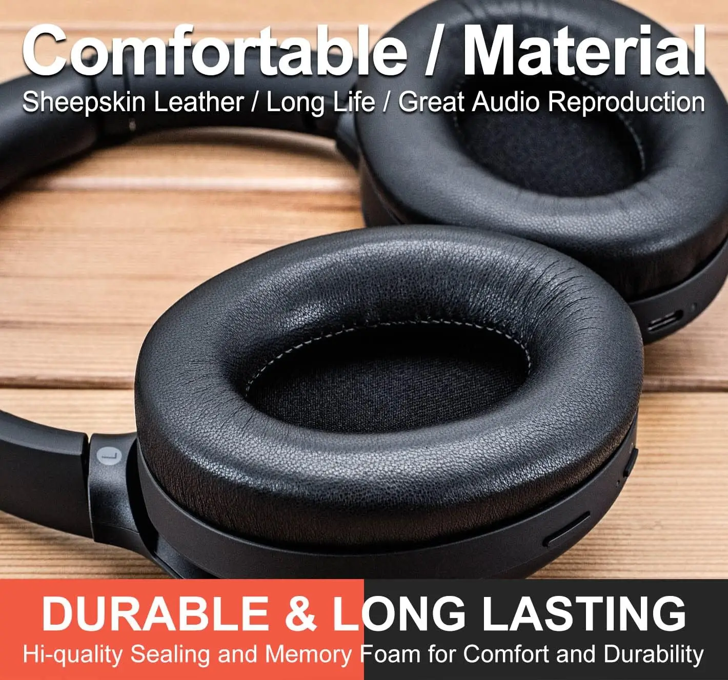 WH-1000XM4 sheepskin ear pad-compatible WH-1000XM4 WH1000XM4 with soft memory foam ear pad (WH1000XM4 sheepskin leather)
