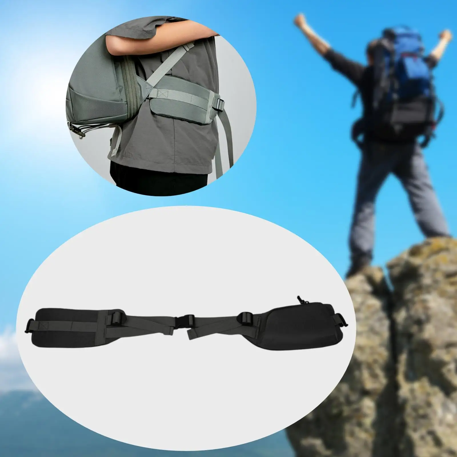 Waist Bag Jogging Pouch Hiking Exercise for Men Women Keys Sport Waist Pack