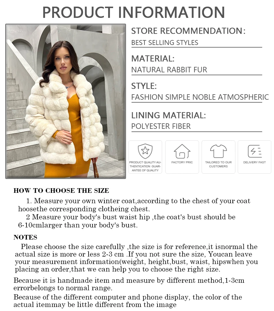 Natural Rex Rabbit Fur Coat White Fur Coat Womens Winter Jackets For Women 2024 Best Selling Outwears