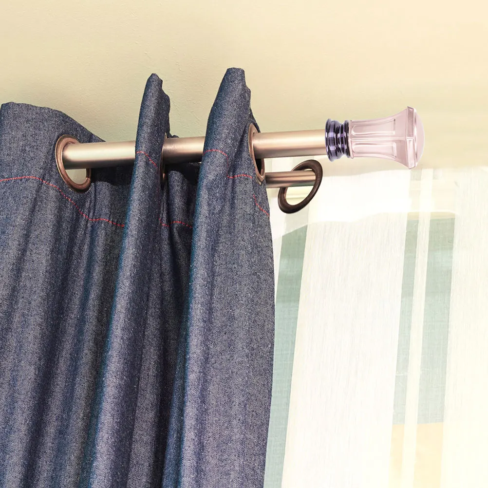 

4Pcs Rose Gold Curtain Pole Finials Elegant Drapery Rod Ends Upgrade for Contemporary Windows Easy Install Decorative Window