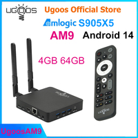Ugoos AM9 4GB 64GB Smart TV Box Android 14 Amlogic S905X5 Wifi BT5.2 1000M 4K HDR Set Top Box Media Player