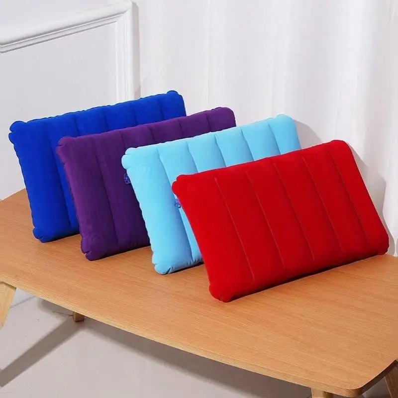 1Pc Inflatable Square Pillow Outdoor Camping Business Travel Neck Support Portable Comfortable Cushion Air Rest Mat