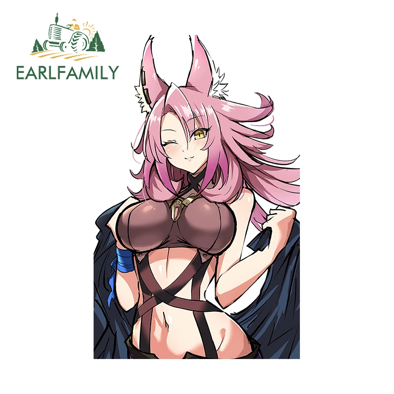 

EARLFAMILY 13 см x 8,3 см три лисы Hentai девушка украшение сексуальная грудь NSFW всасывающие наклейки устойчивые к царапинам наклейки для холодильника автомобиля