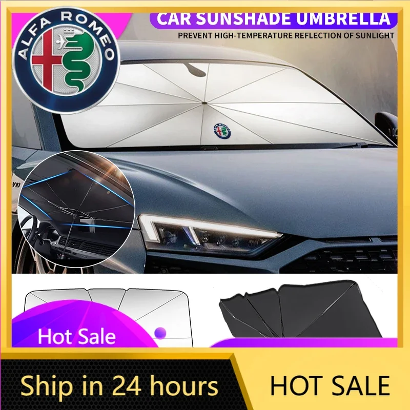 

Car Stickers For Alfa Romeo car sunshade sunscreen heat insulation front windshield parasol For Alfa Romeo Giulietta GT 159 147