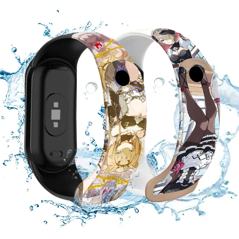 Printed Watch Strap for Xiaomi Mi Band 8 9 Anime Character Pattern Watchband Sport Wristband Replaceable Bracelet for Smartwatch