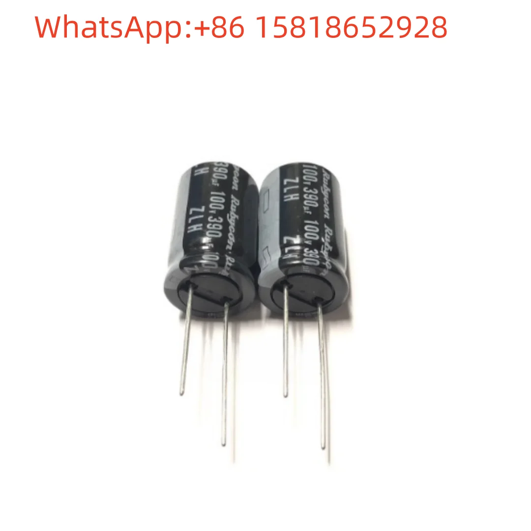 10 pz 390 UF 100 V 16X25 Ruby ZLH Ad Alta Frequenza A Bassa Impedenza 100V390 UF Condensatore Elettrolitico Originale