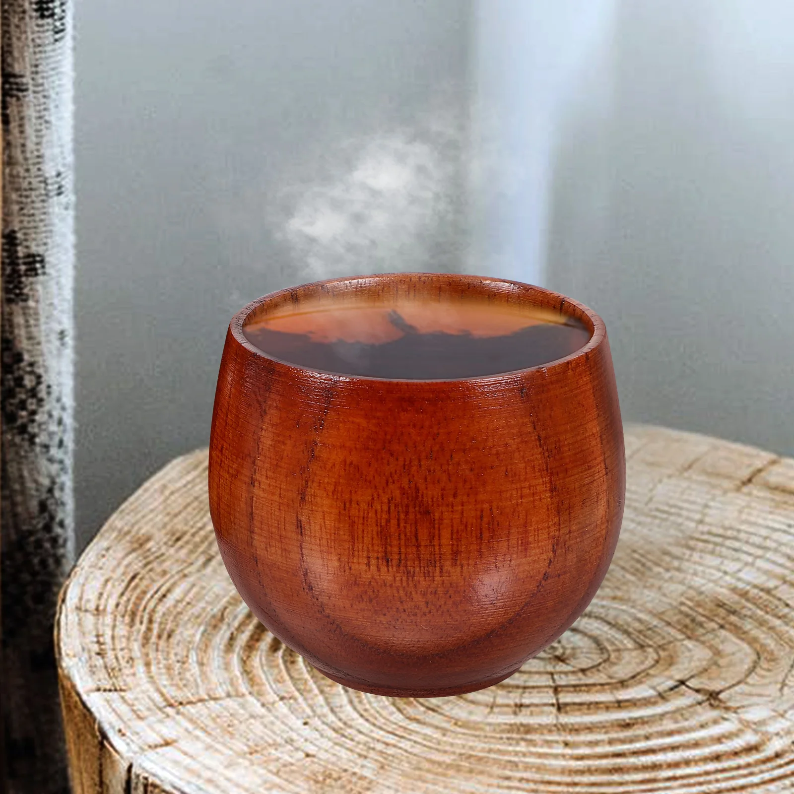 

2pcs 50ml Wooden Sake Cups Japanese Style Tea Cups Elegant Design Perfect for Party Gifts Sake Supplies Drinking Mugs