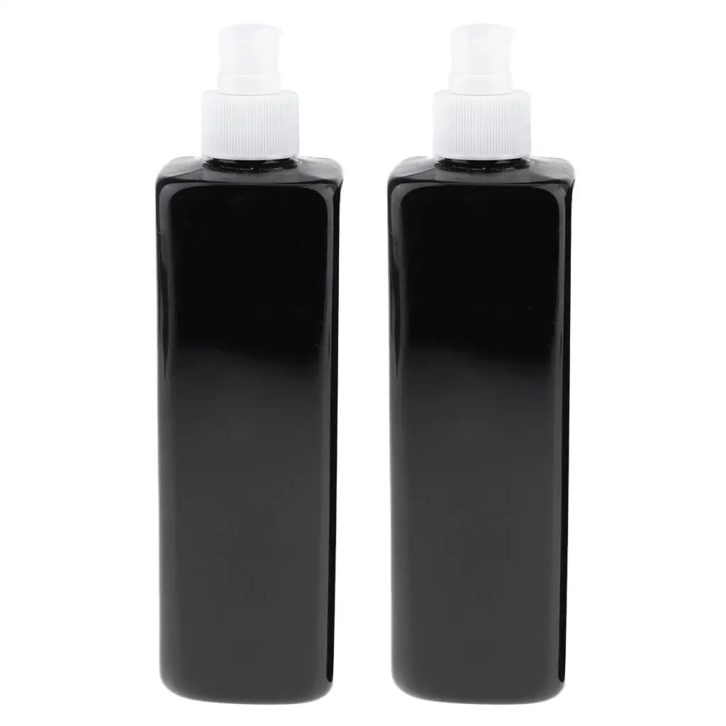 Lots 2 Large Capacity Shampoo Conditioner Emulsion Pump Bottles Refillable