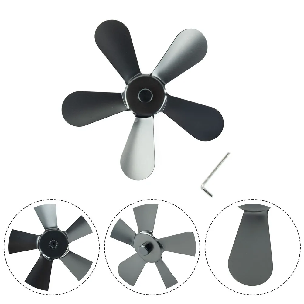 

Stove Fan Fan Blades 172mm 1Pcs Accessories Heat-Resistant 5 Blade Fan Aluminum Alloy For Thermal Power Oven Fan