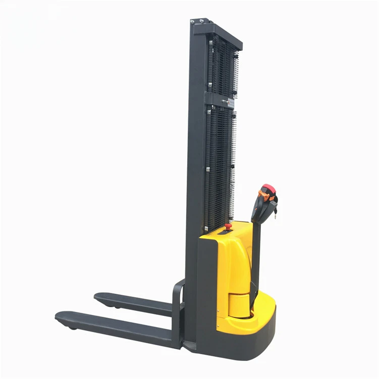 all electric walking forklift 1ton 1.5 ton pallet stacker electric stacker With charger battery Small space use fork lift