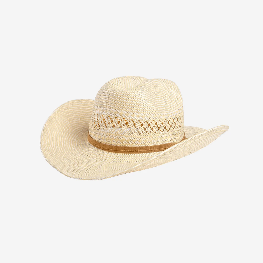 100% Paper straw cowboy hat wide brim straw hat unisex straw hat for summer