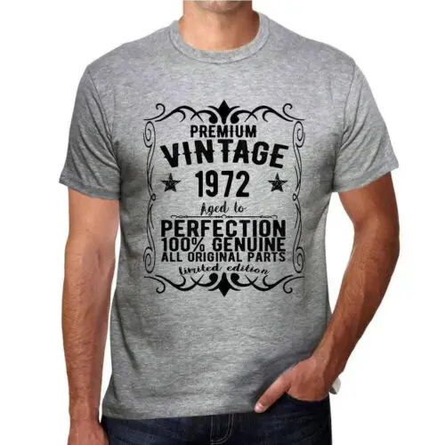 Heren Grafisch T-Shirt Alle originele onderdelen verouderd tot perfectie 1972