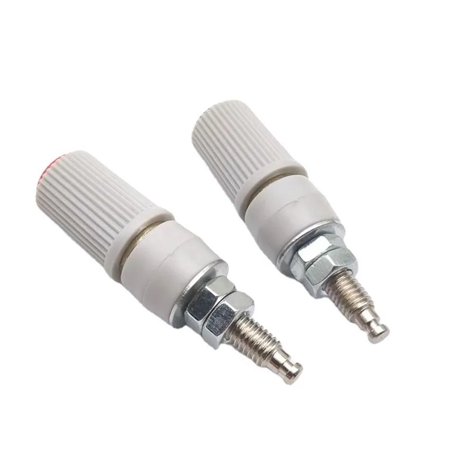 2PCS/1pairs M5*48mm copper terminal 5mm 30A high current 4mm banana socket wiring terminal grounding post plug.