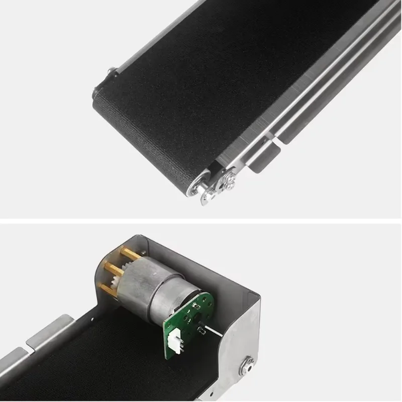 24V Electric Conveyor Belt 460mm/552mm/600mm PU Belt Stainless Steel Vending Machine Automatic