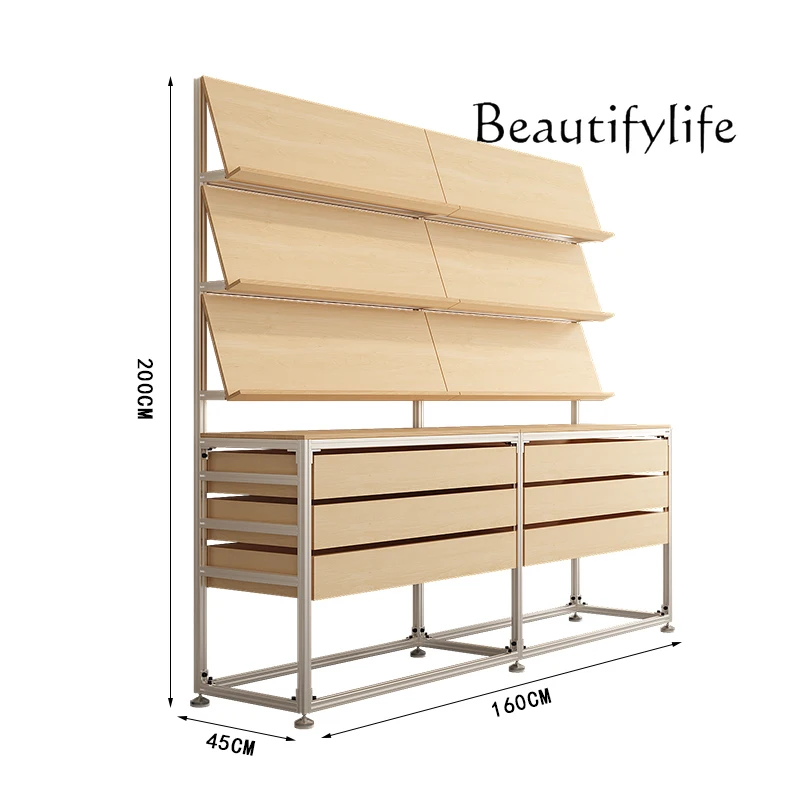 

Birch Ocean Panel Aluminum Profile Display Stand Storage Exhibition Bookshelf File Drawer Display Sample Nakajima Tai
