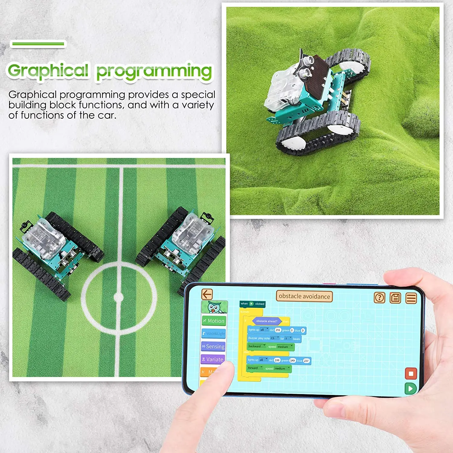 ELEGOO Owl Smart Robotic Car Kit V2.0 with Nano V4,Line Tracking Module,Infrared Photoelectric/Ultrasonic Sensor,Arduino Toy Car