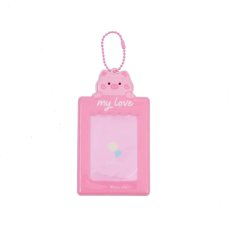 Domowa koreańska wersja Cartoon Teddy Bear Plastic Student Guka Cute Meal Card, Bus Card Holder, Girl