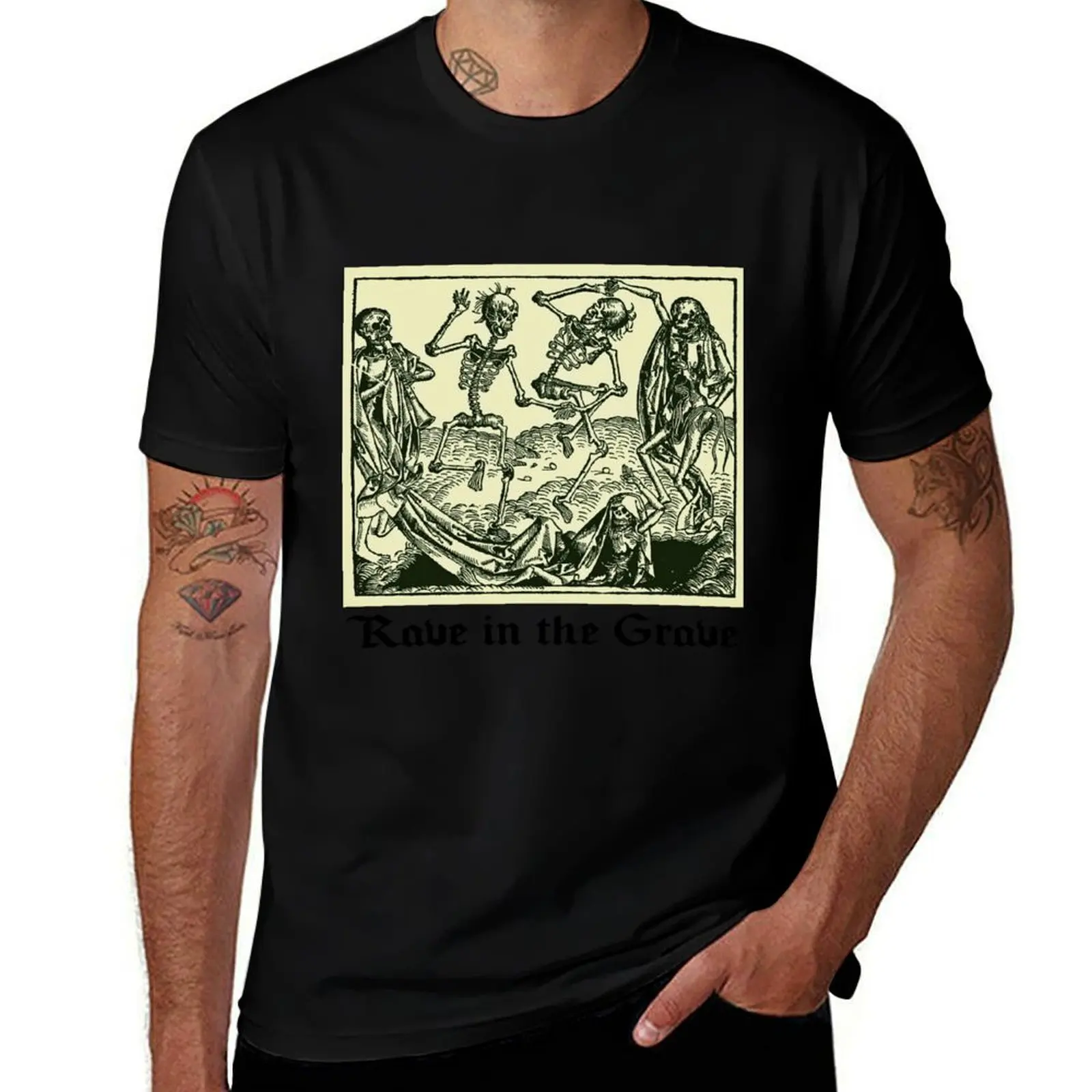Rave in the Grave - Danse Macabre T-Shirt Outdoor Sports Lightweight Tee T-Shirt