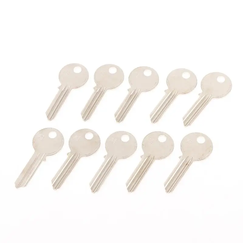 10Pcs F3 Double Slot Key Blanks - Home Door Lock Key Mold Accessories, DIY Hardware Replacement Tool Supplies