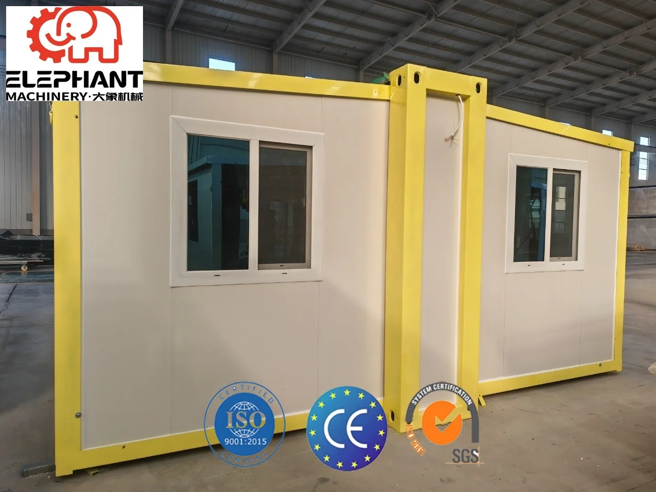 20ft-700 Expandable Steel Container House 2 Bedrooms 1 Living Room Mobile Office Temporary Commercial Residence School Villas