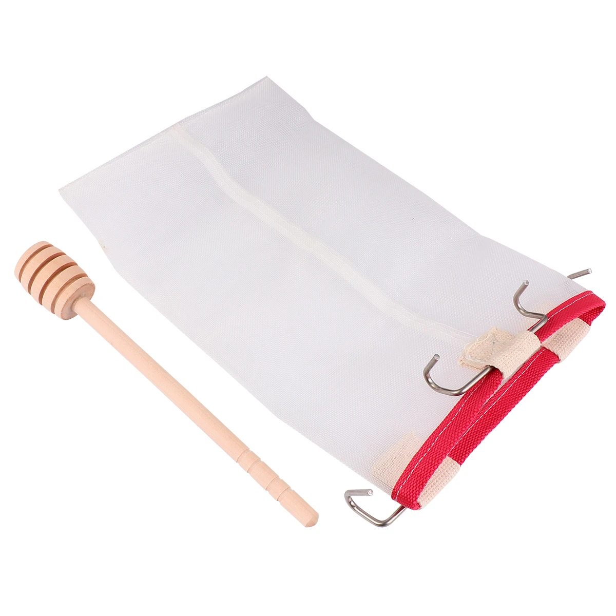 

2 Pcs Honey Mesh Bag Tool Extractor Filter Server Purification Stirrer: Wooden Making Accessory