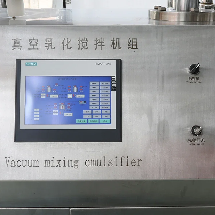 Automatic 200L Homogenizer Lotion Vacuum Emulsifier Mixer Cosmetic Emulsifier Batch