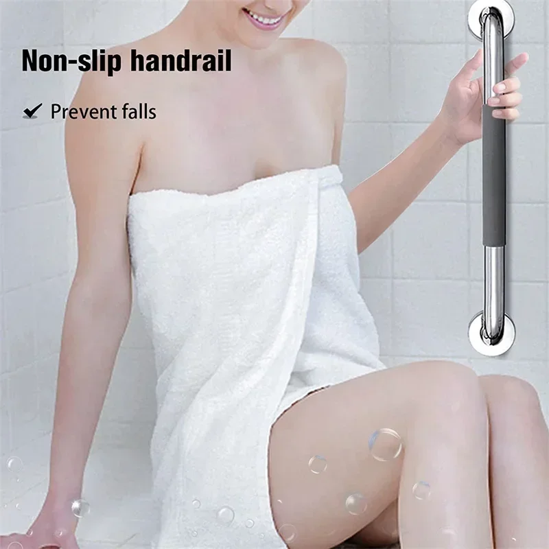 

Assist Handle Balance Wall Mounted Anti Slip Support Safety Handicap Stainless Steel Shower Grab Bar for Bathroom Hardware