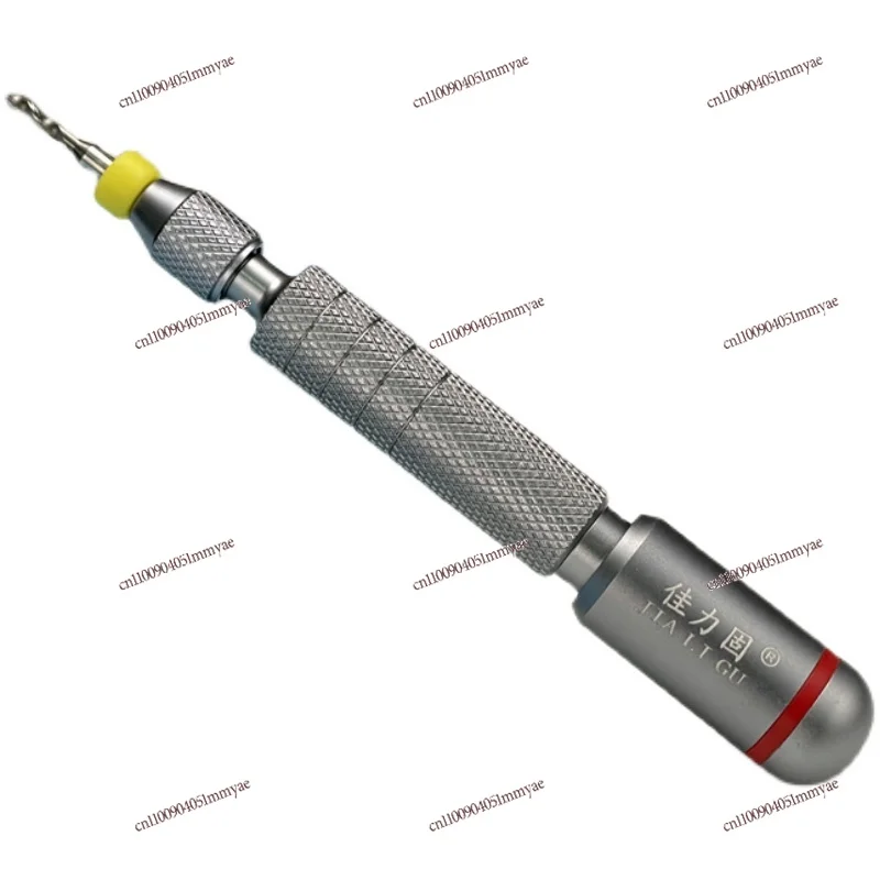 

3.175 Handle hand drill tool, double bearing hand twist drill model Wenwan amber walnut DIY punching