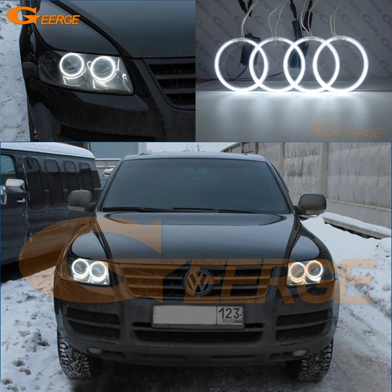 For Volkswagen VW Touareg 7L 2003 2004 2005 2006 2007 2008 2009 2010 Excellent Ultra Bright CCFL Angel Eyes Halo Rings Kit