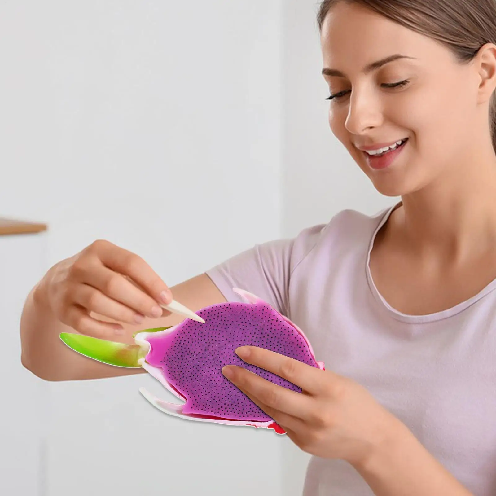 Jouet de relaxation en forme de fruit de Dragon mignon, jouet réutilisable à presser doux pour boutons, réducteur d'anxiété réutilisable pour adultes