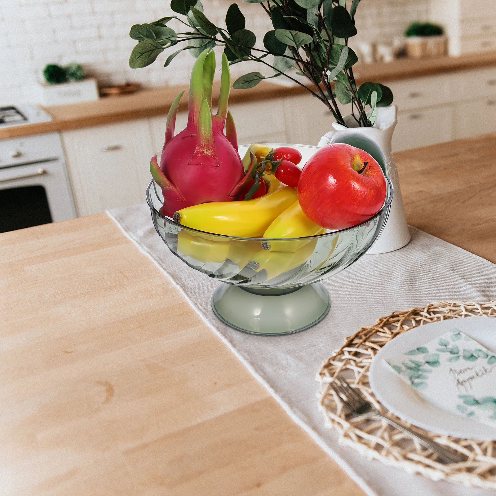 

Fruit Tray Draining Plate Footed Candy Storage Appetizer Serving Cake Holder Bowl Tall Fruits Dry Snack Large Kitchen Office