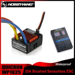 Hobbywing QuicRun 1625 25A wodoodporny szczotkowany ESC elektroniczny regulator prędkości dla 1/10 1/14 1/16 1/18 RC Car Buggy Truck Crawler