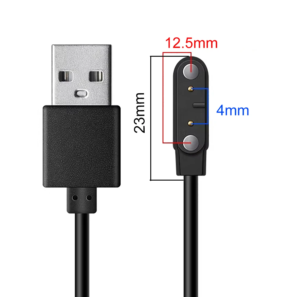 JCD Ladekabel für Smartwatches, magnetisch, USB Typ-C, 2-Pin/4-Pin, für Erwachsene und Kinder, Dock-Ladekabel, Adapter