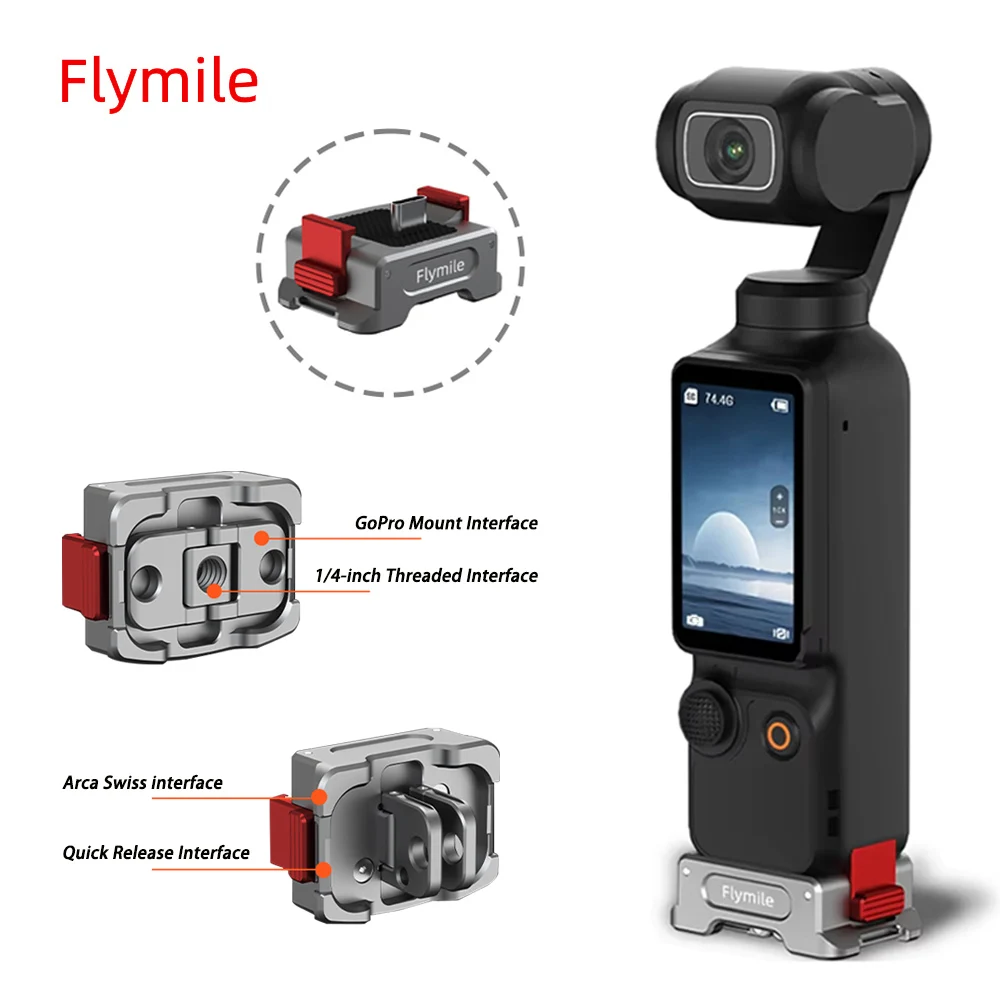 Quick-release Base For DJI Osmo Pocket 3,Adapter Mount With Charging And Lossless Transmission Interface Pocket 3 Accessories