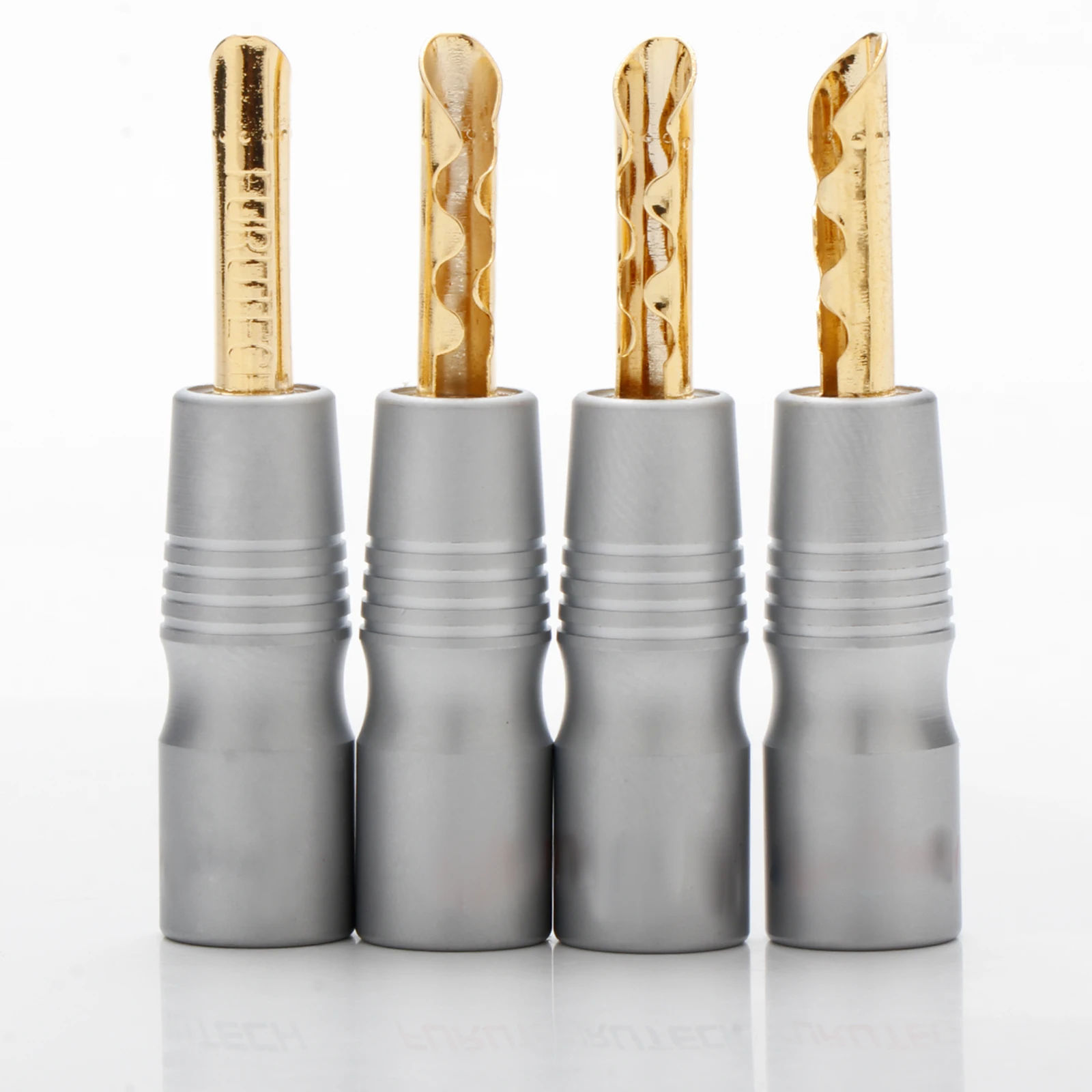 4 Stück FURU-KA GS-200b vergoldeter lötfreier Bananenstecker, 5-mm-Stecker, keine Lötschraube, Bananenklemmen-Stecker – Detail 1