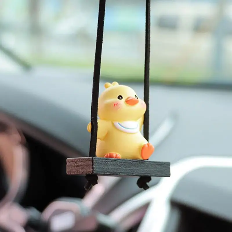 Car Swing Duck Pendant Cute Auto Ornament Cute Funny Swing Duck Car Pendant Swing Duck Car Ornament For Interior Accessories