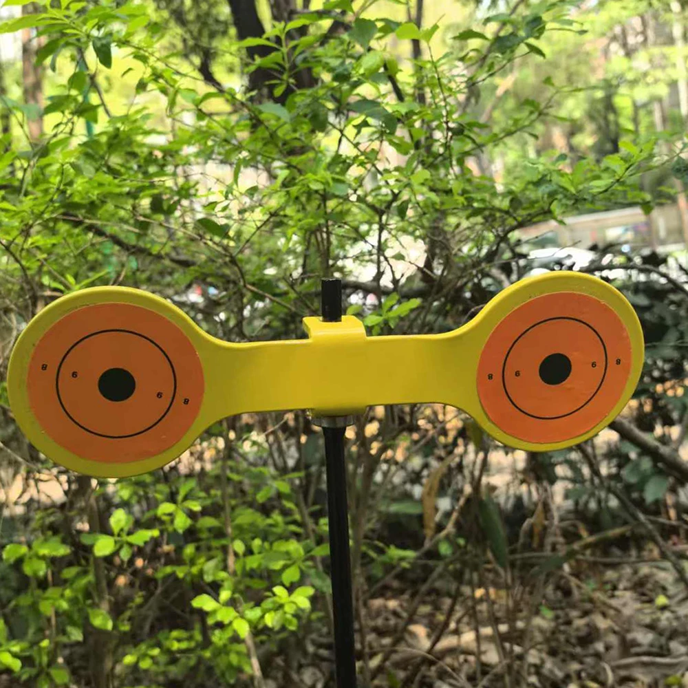 Espessura 5mm Vertical Spinner alvo de tiro alvo de caça. É um alvo giratório com placas de alvo grossas.