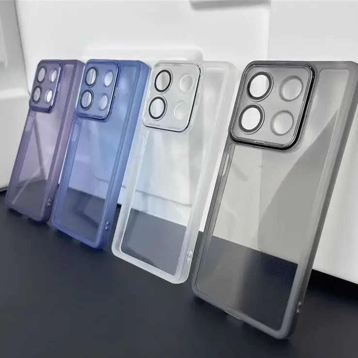 Capa protetora de silicone macio, Caso de lente transparente, Capa completa, Xiaomi POCO F6 Pro