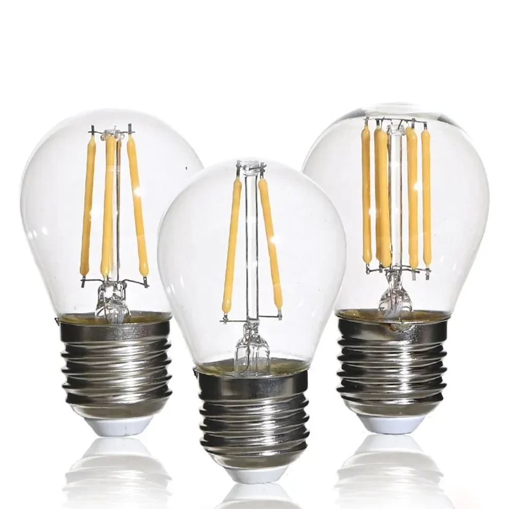 Lampadina LED 180-240V 1PCS 1X 2700K 2W/4W/6W Trasparente E27 G45 Luce Nostalgia Retro Trasparente Bianco Caldo di Alta Qualità