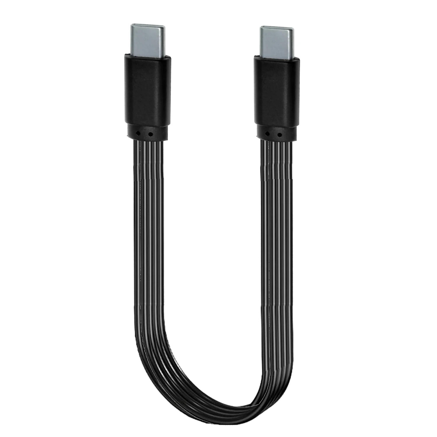 5&10CM Type C to USB-C 90° Angled adapter cable Power bank flexible cable PD cable charging cable USB C bend flat silicone cable