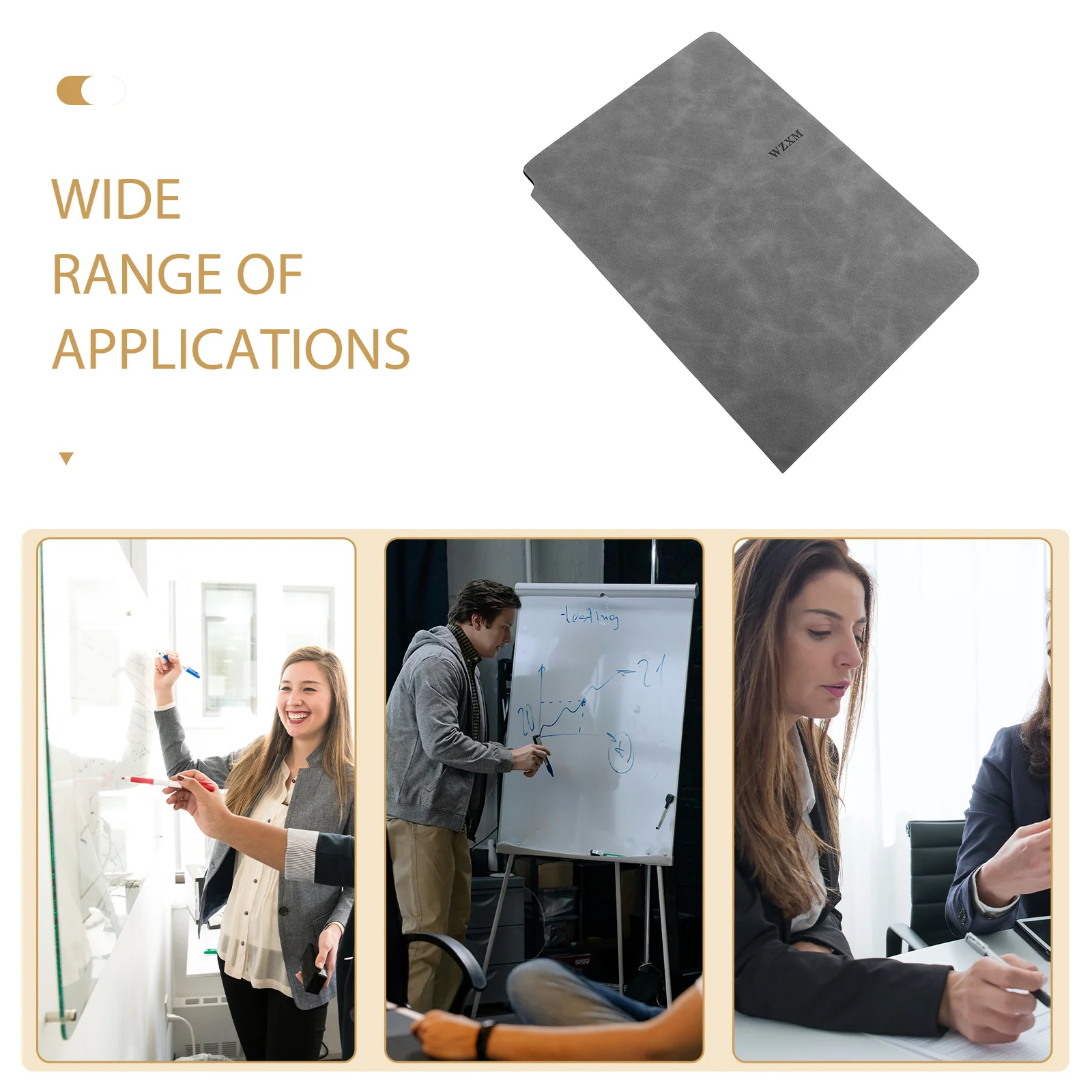 Portable Whiteboard Dry Erase Small Notebook Blank Erasable Pu Writable Write Office Student