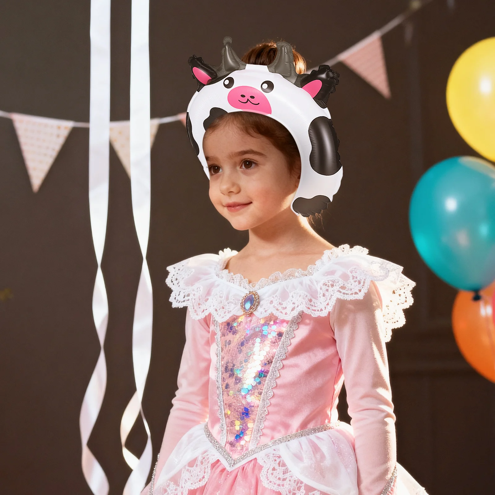 

50pcs Animal Headbands Balloon Inflatable Cartoon Aluminium Film Kids Party Favor Decorative Hair Festival Costume For Halloween