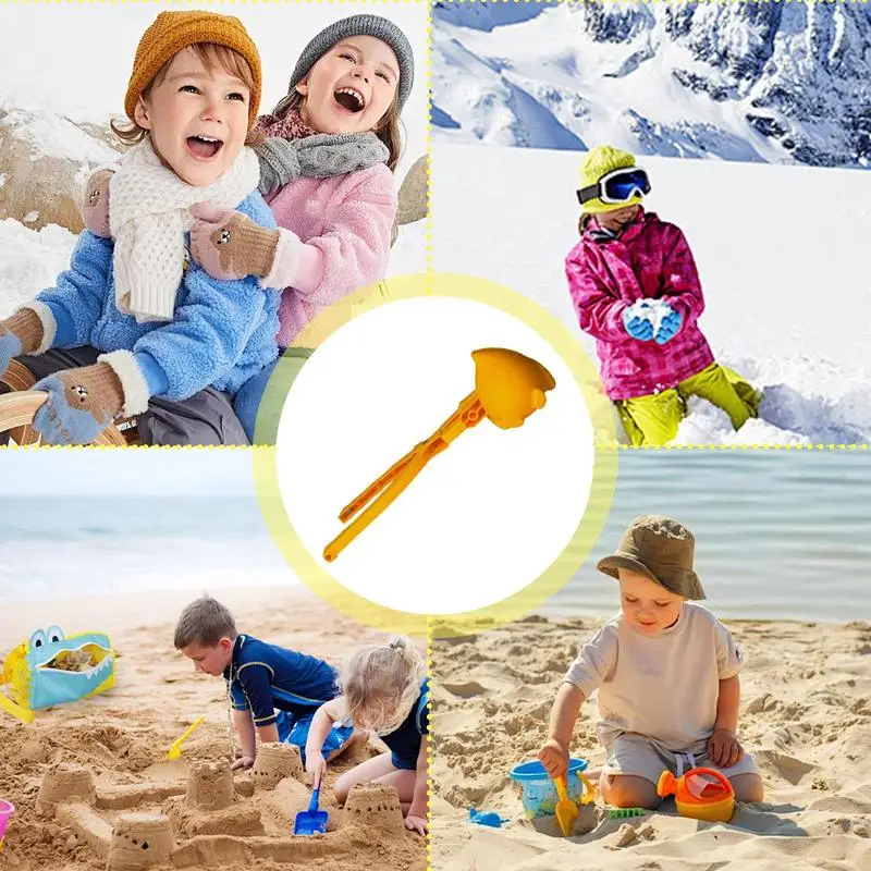 Snow Ball Maker For Kids Cartoon Fireman Shape Snow Ball Mold Snow Ball Fight Clip Tools Outdoor Snow Game Toys Playing Snow For