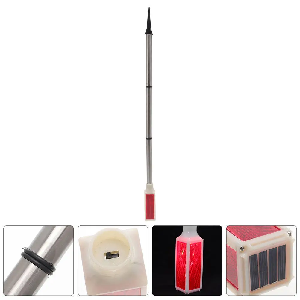 

2 PCS Reflector Reflective Driveway Markers Solar Signal Light Detachable Lights Reflectors