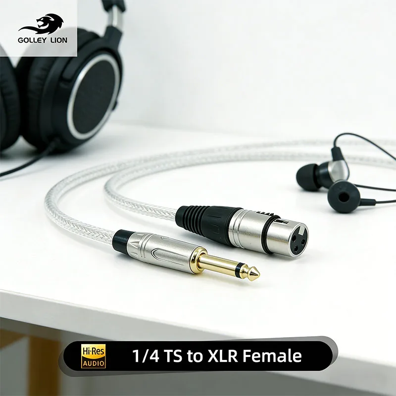 

Microphone Cable Jack 6.35mm TS 1/4 Male To XLR Female Microphone Audio Cable for Speaker Guitar Amplifier AMP Mixer Etc