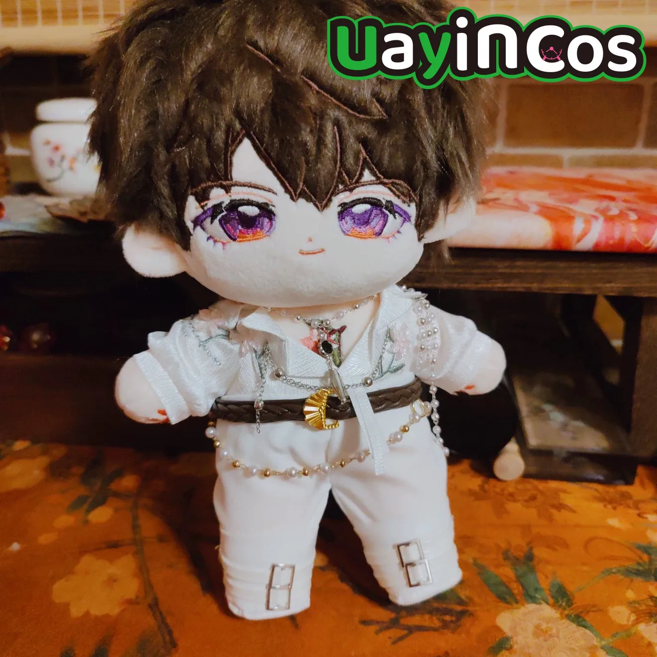 

В наличии: Комплект одежды для куклы 20 см Love and Deepspace (Рафаэль, Силус, Калеб) – рубашка, брюки, обувь, ремень, ожерелье, костюм. Игрушка по аниме-игре.